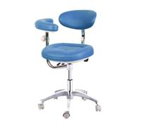 Tabouret Dentaire, Chaise de médecin, Tabouret d’Assistant Dentaire avec accoudoir, en Cuir de Microfibre, réglable en Hauteur pour Les cliniques dentaires, Les Bureaux, Les laboratoires, BL