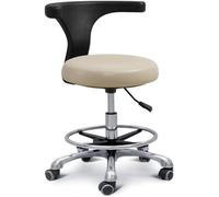 Tabouret dentaire médical avec réglage de la hauteur, pivotant à 360° et accoudoirs pour une utilisation ergonomique dans les cliniques, les chirurgies et les laboratoires
