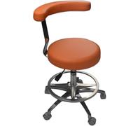Tabouret dentaire réglable en hauteur avec accoudoirs, tabouret d'assistant de dentiste en cuir microfibre pour barbier et cliniques dentaires
