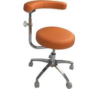 Tabouret dentaire réglable en hauteur avec accoudoirs, tabouret d'assistant de dentiste en cuir microfibre pour barbier et cliniques dentaires