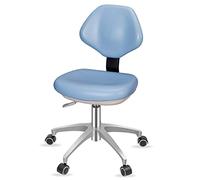 Tabouret Dentaire Roulant à Hauteur réglable avec accoudoir Dossier, Chaise d’hôpital Dentaire, Chaise de Dentiste à Levage Rotatif à 360 degrés Coussin Super Doux en Cuir PU (Couleur : Bleu
