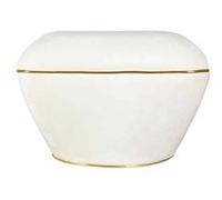 Tabouret Design "Contessa" 60cm Ivoire & Or Blanc G