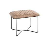 Tabouret Design en Cuir "Linor" 60cm Marron & Noir