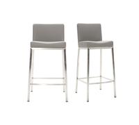Tabouret design gris H66 cm (lot de 2) EPSILON