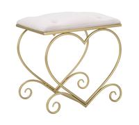 Tabouret Design "Heart" 51cm Rose & Or