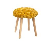 Atmosphera Tabouret design Tricot 43 cm Moutarde