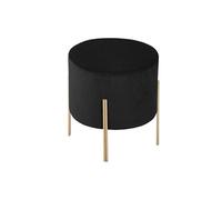 - Tabouret design velours Art Deco Living - Noir - Living