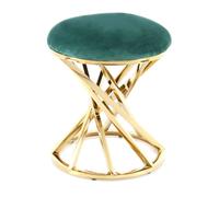 Tabouret Design "Wesley" 49cm Vert & Or