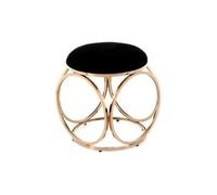 Tabouret design "whitney" 45cm noir & or rose