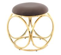 Tabouret Design "Whitney" 45cm Taupe & Or