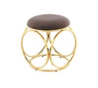 Tabouret Design "Whitney" 45cm Taupe & Or
