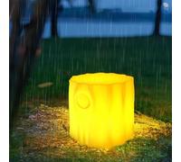 Tabouret D'extérieur En Forme De Souche D'arbre, Éclairage D'ambiance Multicolore Pour Souche D'arbre, Table D'appoint Lumineuse Et Créative Avec Éclairage LED, Étanche IP65(35x35cm)