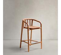 Tabouret d'extérieur Turqueta en bois de teck massif 100% FSC, hauteur 65 cm