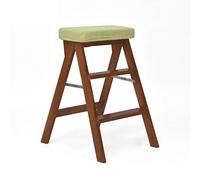 Tabouret d'intérieur escamotable, Tabouret échelle Pliable en Bois Massif, Tabouret Haut de Cuisine, Chaise multifonctionnelle Portable et créative pour Adultes, Robuste et amovibl