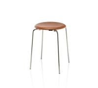 Fritz Hansen Tabouret en cuir Dot Noyer