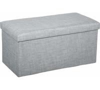 Tabouret double pliable "Tomaz" Gris clair - Atmosphera créateur d'intérieur