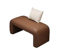 Tabouret durable pour entrée Banc à chaussures rembourré en cuir pour chambre à coucher ou porte Siège d'entrée élégant 120 cm Couleur curry
