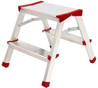 TABOURET ÉCHELLE ALUMINIUM STEP UP TIPTAP2 2 MARCHES 125KG DOUBLE MONTÉE