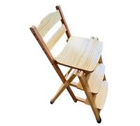 Tabouret échelle pliable à 3 marches avec dossier, chaise de bar haute portable, tabouret en bois pour îles de cuisine et petit déjeuner, marchepied pliable adapté aux adultes