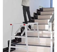 Tabouret échelle pliable réglable - Marchepied robuste avec pieds antidérapants, plate-forme de travail portable pour peintres et construction