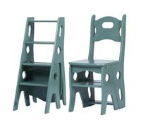 Tabouret-échelle Pliant en Bois 3 en 1, escabeau et marchepied multifonctionnels pour la Maison et l'extérieur, Design Gain de Place, Tabouret Double Usage