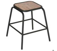 Tabouret ""Edena"" acacia et métal - Atmosphera createur d'interieur