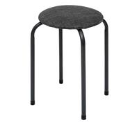 Paris Prix – Tabouret empilable FLEXY 'Chiné' – Métal 46 cm Gris