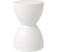 Tabouret Empilable en Plastique, Design en Forme De Sablier avec Rainures Verticales, Table D'Appoint de 44 Cm de Haut pour Petits Espaces, SièGe D'Appoint SuppléMentaire(GuangmianC)