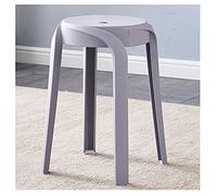 Tabouret empilable en plastique, tabouret de salle à manger nordique épaissi, tabouret rond empilable créatif pour restaurant, banc à siège égal, mobilier commercial, couleurs as(Size:46*27cm,Color:7)