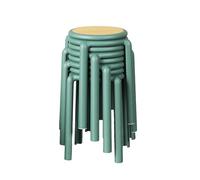 Tabouret Empilable,Tabourets Empilables Ronds Portables en Plastique,Tabouret sans Dossier,Sièges for La Maison,Le Jardin,La Salle De Travail,Le Salon Et Le Balcon(Color-4)