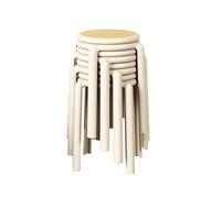 Tabouret Empilable,Tabourets Empilables Ronds Portables en Plastique,Tabouret sans Dossier,Sièges for La Maison,Le Jardin,La Salle De Travail,Le Salon Et Le Balcon(Color-5)