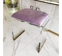 Tabouret en Acrylique avec siège rembourré en Velours, Table d'appoint carrée de Chevet Acrylique Transparent, Tabouret de Maquillage à Tabouret Court pour tabourets Courts Modernes powerfully