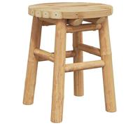 vidaXL Tabouret Rond en Bambou Naturel, Pliable, Compact et léger. Idéal pour Un Usage à l'intérieur comme à l'extérieur. Matériau écolo, supporte jusqu'à 110 kg. Assise Portable, Chaise décontractée