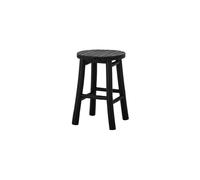 Tabouret en bambou noir, rond, uni, style nordique - Bloomingville, Bilbo - Ø30 cm H44 cm