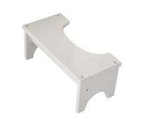 Tabouret en Bambou pour Salle De Bains Solide Et Large pour,Blanc | pieds anti-vol, grain bois poli, élève les pieds pour une posture confortable, tient debout pendant l'utilisation