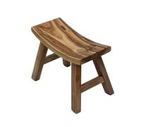 Tabouret en Bois Bas,Tabouret de Salle de Bain,Petit Banc Décoratif en Bois,Banc d'entrée,Repose Pied Salon,Tabouret Plante,pour Interieur,Exterieur,Jardin,Chambre à Coucher,Salle de Bain,Cuisine(Clea