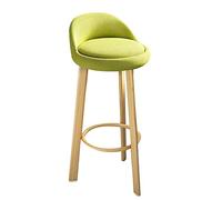 Tabouret en Bois Chaise en Bois avec Repose-Pied d'assemblage Simple d'assemblée de Ferme pour Les chaises de Bar à la Maison intérieure (Gris 79 cm) (Vert 79 cm) Made in China