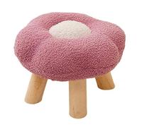 Tabouret en bois en forme de fleur, repose-pieds rembourré, repose-pieds touffeté, tabouret à langer, tabouret de table basse en bois, tabouret mignon pour enfants, pour salon, chambre à coucher