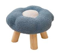 Tabouret en bois en forme de fleur - Repose-pieds rembourré - Repose-pieds touffeté - Tabouret à langer - Table basse - Tabouret mignon pour enfants - Chaise pour salon, chambre à coucher, maison
