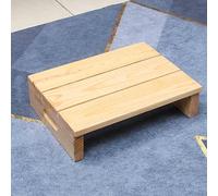 Tabouret en bois massif, pas de montage nécessaire, grande capacité de charge, idéal pour la cuisine, l'entrée, la salle de bain, construction en bois durable, design élégant et fonctionnel