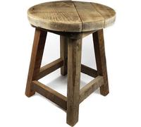 Tabouret en bois NATURE - Tabouret à fleurs en vieux bois