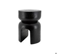 Tabouret en bois paulownia Molaire noir