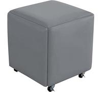 Tabouret en cuir imperméable durable avec roues pour une mobilité et une stabilité faciles, forte capacité de charge et tabourets empilables résistants à la saleté pour un rangement peu encombrant.