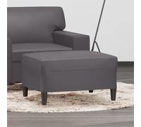 Tabouret en cuir synthétique gris, 70 x 55 x 41 cm, pour salon, chambre à coucher, couloir, scandinave, moderne, peu encombrant et stable
