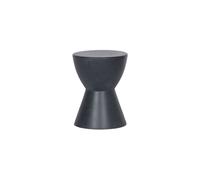 Tabouret en fibre de verre anthracite, extérieur, cylindrique, uni - Woood, Dover - 35x35x45 cm