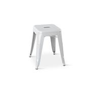 Tabouret en métal blanc mat - Hauteur 46 cm