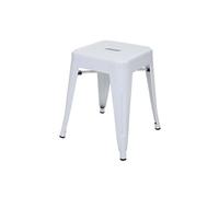 Tabouret En Métal Hwc-A73, Désign Industriel Métallique, Empilable Blanc Multicolore