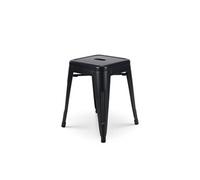 Kosmi Tabouret en métal Noir Mat - Hauteur 46 cm