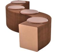 Tabouret en Papier, Canapé, Chaise, Pouf, Repose-Pieds Multi-futiol, Repose-Pieds De Canapé, Sièges Supplémentaires pour Le Salon, L’entrée, Les Couloirs Et Les Chambres, 4 Seater