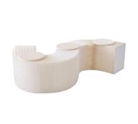 Tabouret en papier pliable en accordéon peu encombrant pour un rangement facile, parfait comme repose-pieds ou siège à langer dans le salon, la cuisine et l'école